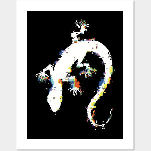 SL4 SL Korean Manhwa Anime Black and White Glitch Lizards Mark Villain Logo Player Killer PK Symbol Cool Silhouette x itsMePopoi September 2023 Wall Art by itsMePopoi